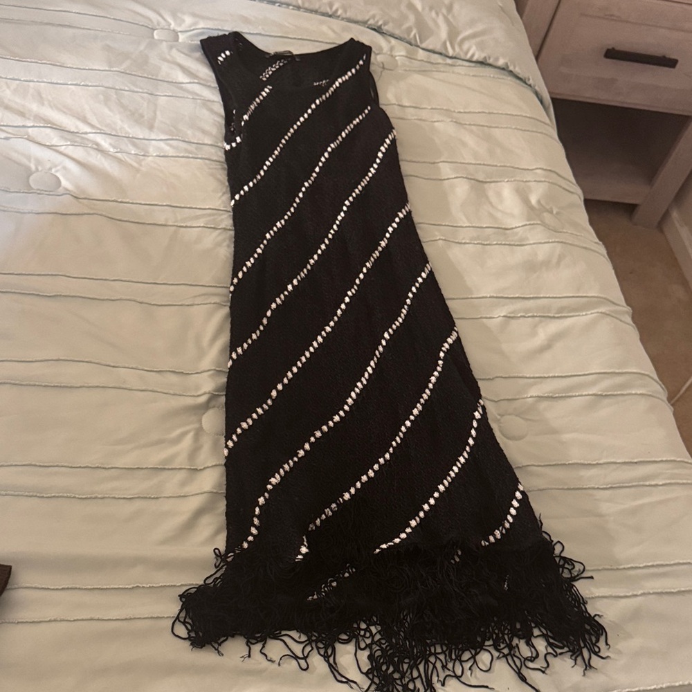 INC International Concepts Black and White Maxi Dress